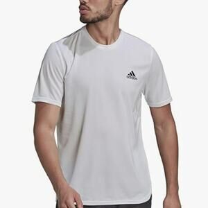NWT Adidas Climalite Designed To Move Sport Tee Shirt Crewneck White Small